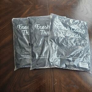 Fresh Clean Threads Black Crew Neck T-shirt Bundle Size 4XL